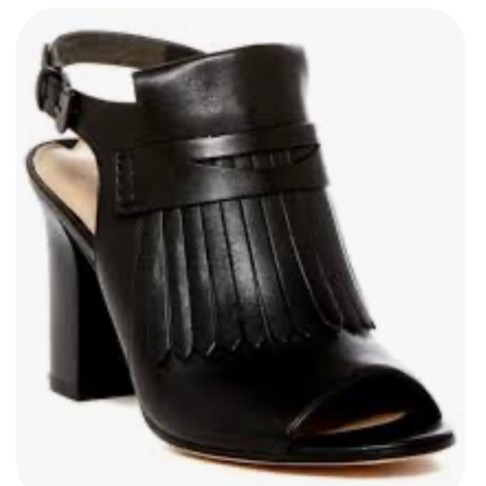 Via Spiga Fey Open Toe Fringe Slingback Sandal , Size 8